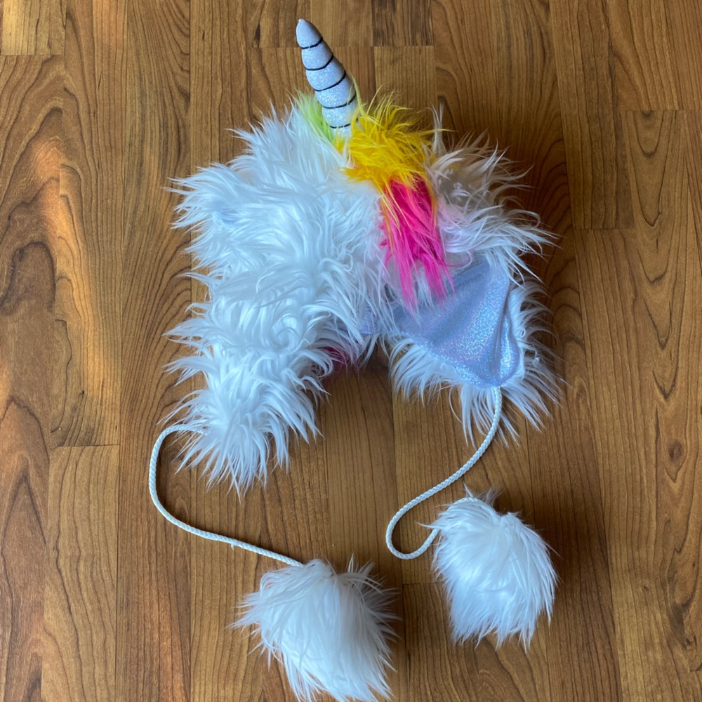 Adult Beanie: Plush Soft Fuzzy Unicorn